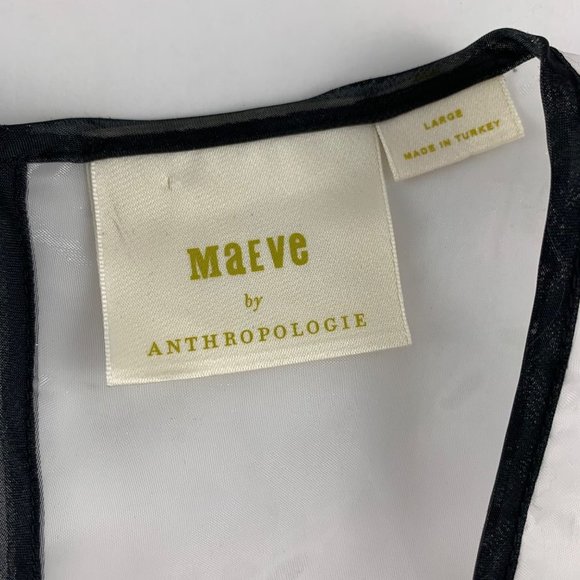 Anthropologie Maeve Sheer Bow Front Jacket L - Picture 6 of 8